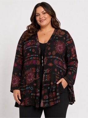 Chico's Black Multicolor Boho Tunic